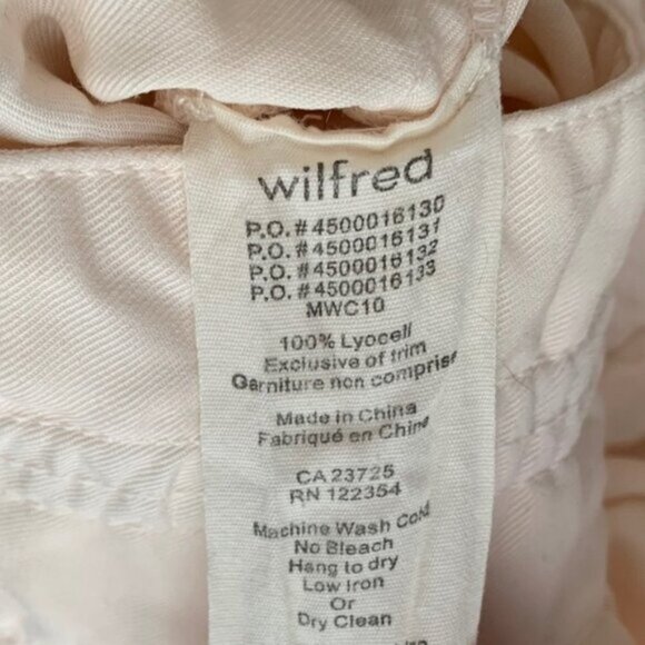 Aritzia Wilfred Women's Shorts Crepe Paperbag Ruched Elastic Waist Pale pink 2 - Picture 8 of 16